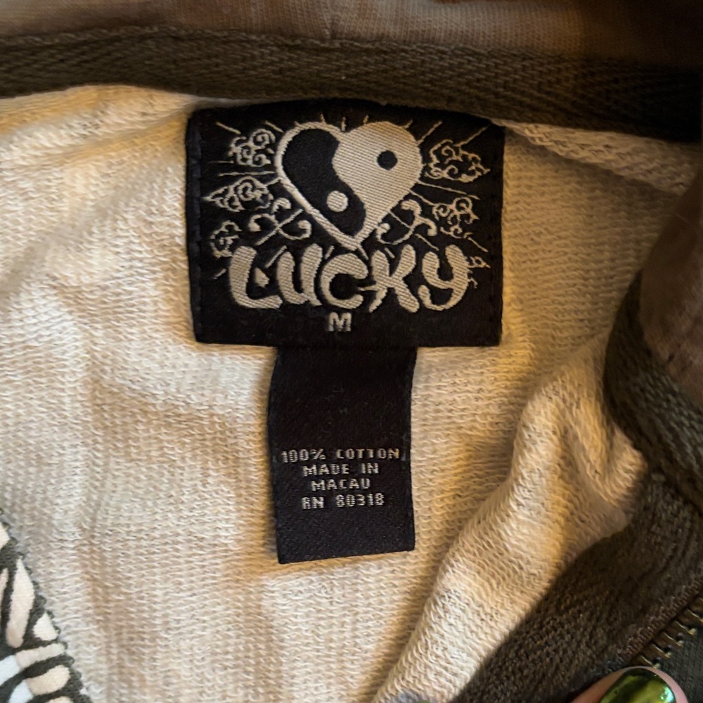 Vintage Lucky Brand Olive Floral Jacket - Picture 2 of 3